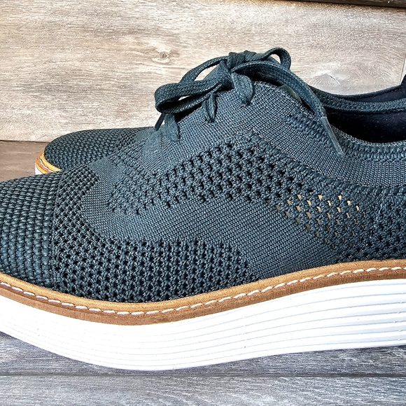 Cole Haan Oxford Woman Original Grand Platform Stitchlite In Green - Picture 4 of 11